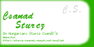 csanad sturcz business card